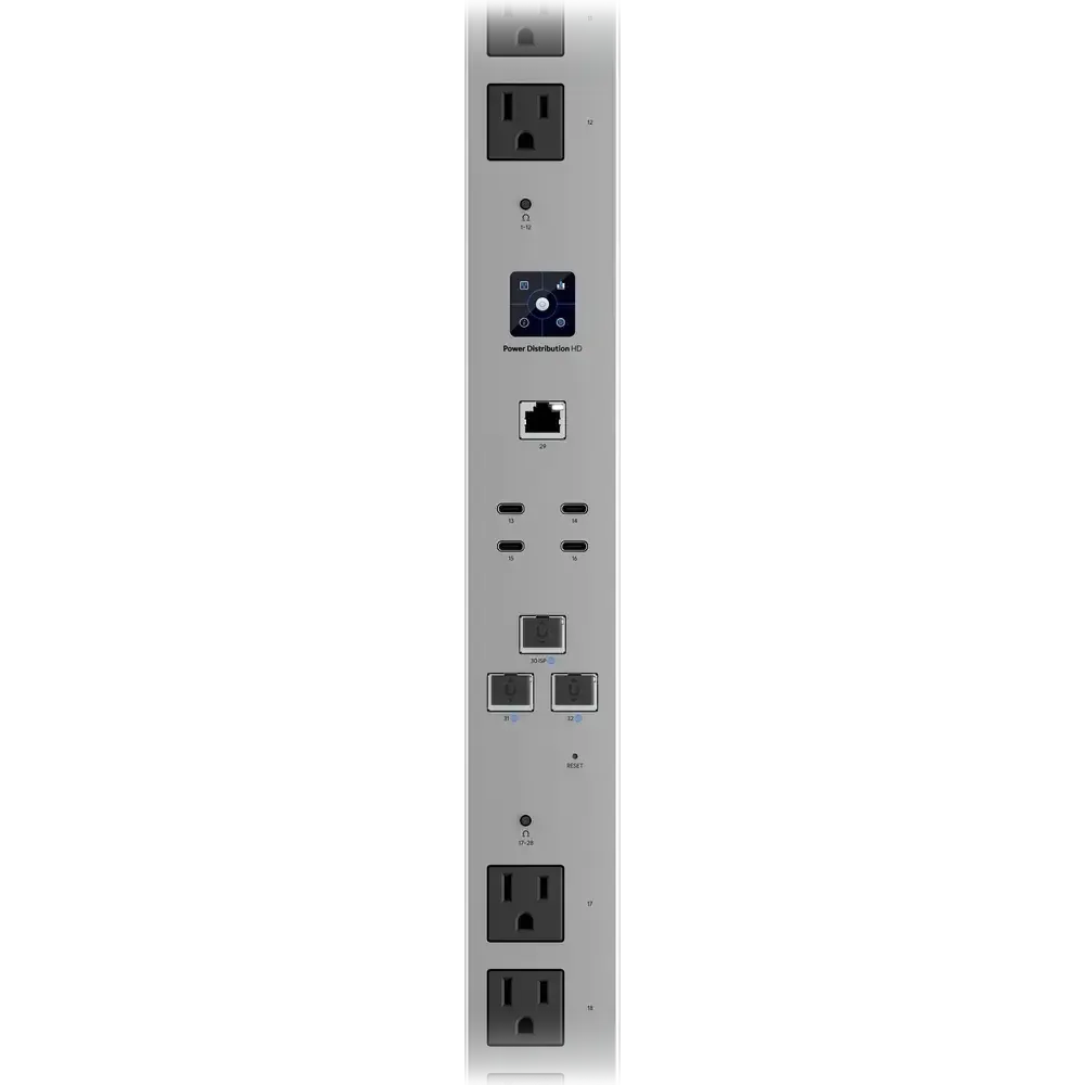 Vertical, down the side of a rack, where the front is full