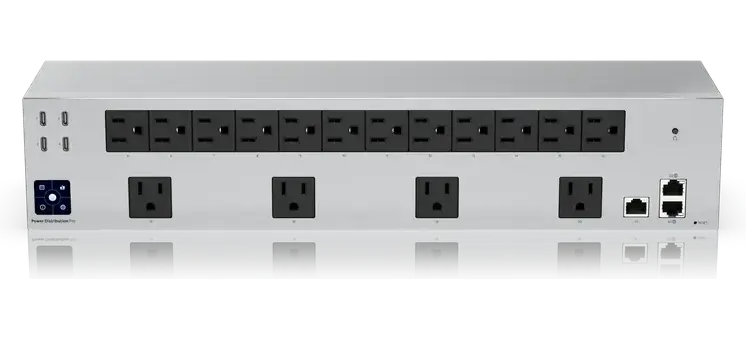 Every outlet switched and metered, across the front